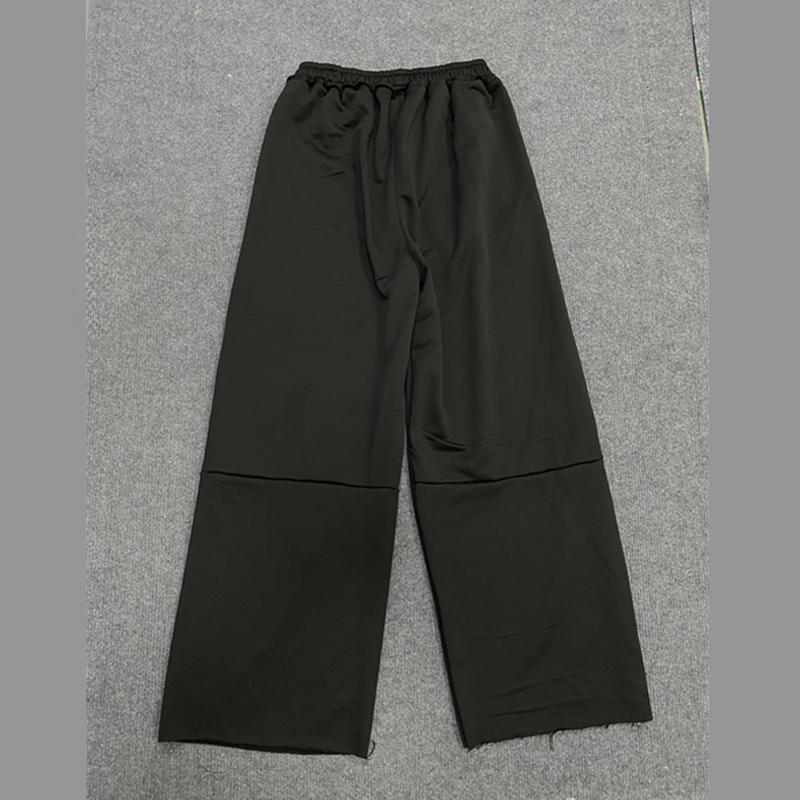 Europäische und amerikanische Retro-Damen-Freizeit-Hose mit hohem Bund, locker, mit Fransen, bodenlang