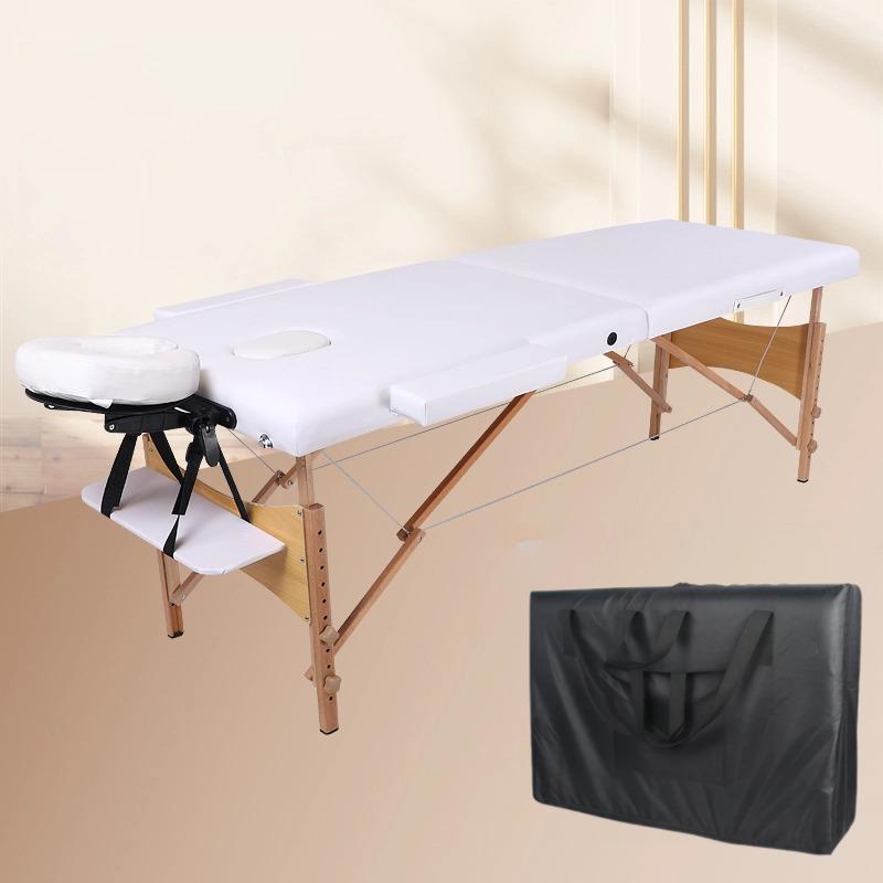 Adjustable Portable Solid Wood Beauty Bed for Massage & Physiotherapy