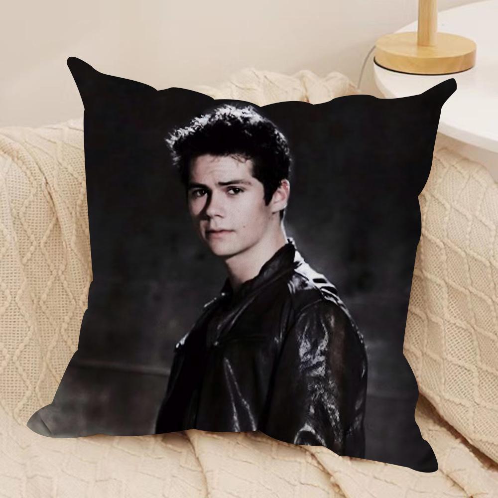 DDylan O Brien Cushion Cover Soft Plush Fabric DoubleSided Printed Sofa Cushion Cover for All Seasons Home Decor Gift