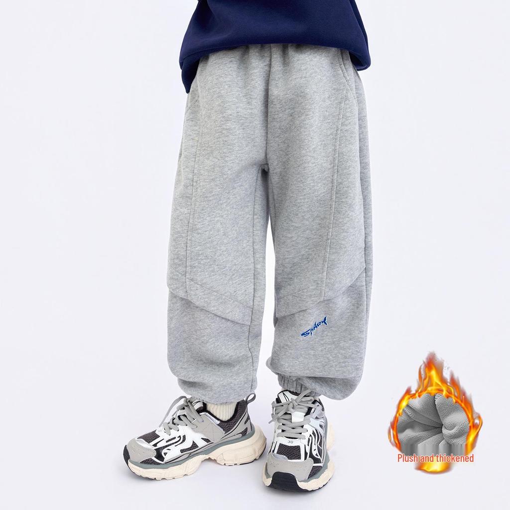 Pojkars 2025 Vinter Fleecefodrade Sportbyxor - Trendiga och Casual för Barn
