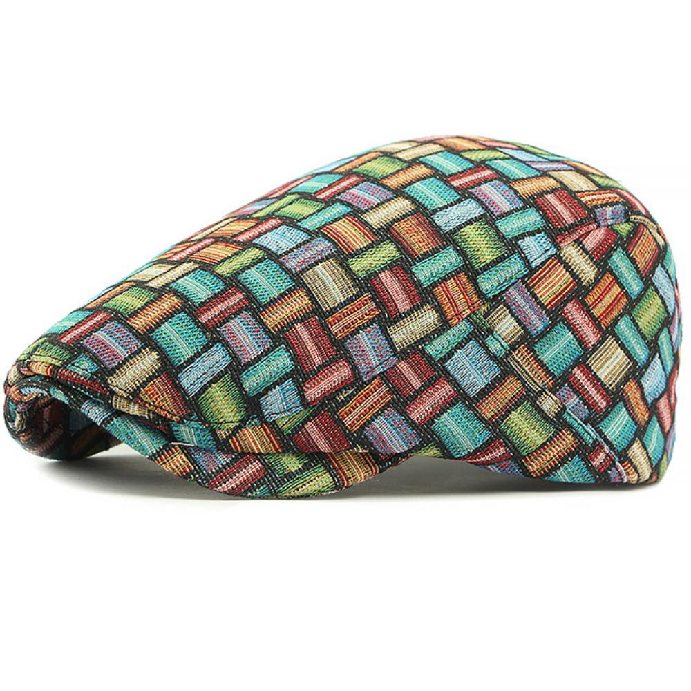 

HT4767 Mens Berets Women Artist Painter Beret Hat Male Female Multi Colors Ivy Flat Cap 6 Panels Adjustable Octagonal Beret Cap 55-60cm Adjustable