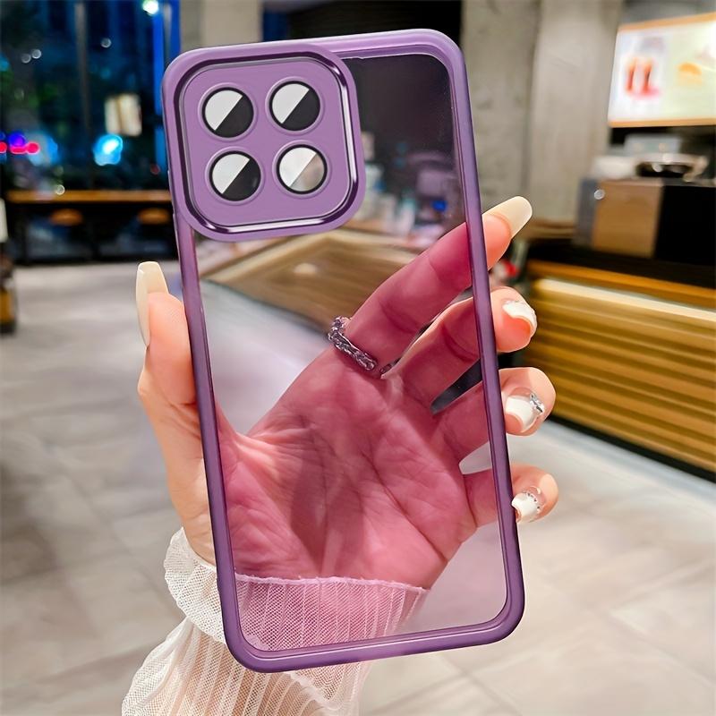 

Чехол для Honor 400 Pro Lite 200 Smart X8C X8A X8B X7C X7B X7A X6A X6B X9C X9A 70 90 Magic 7 Lite 6 Pro Противоударный чехол с защитой объектива камеры Honor 200 Lite фиолетовый