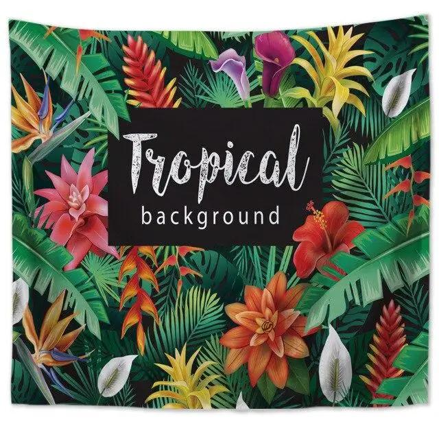 Tropical Monstera Leaf Tapestry  Vibrant Green Art for Living Room Decor Enhance Your Space with Fresh and Natural Vibes