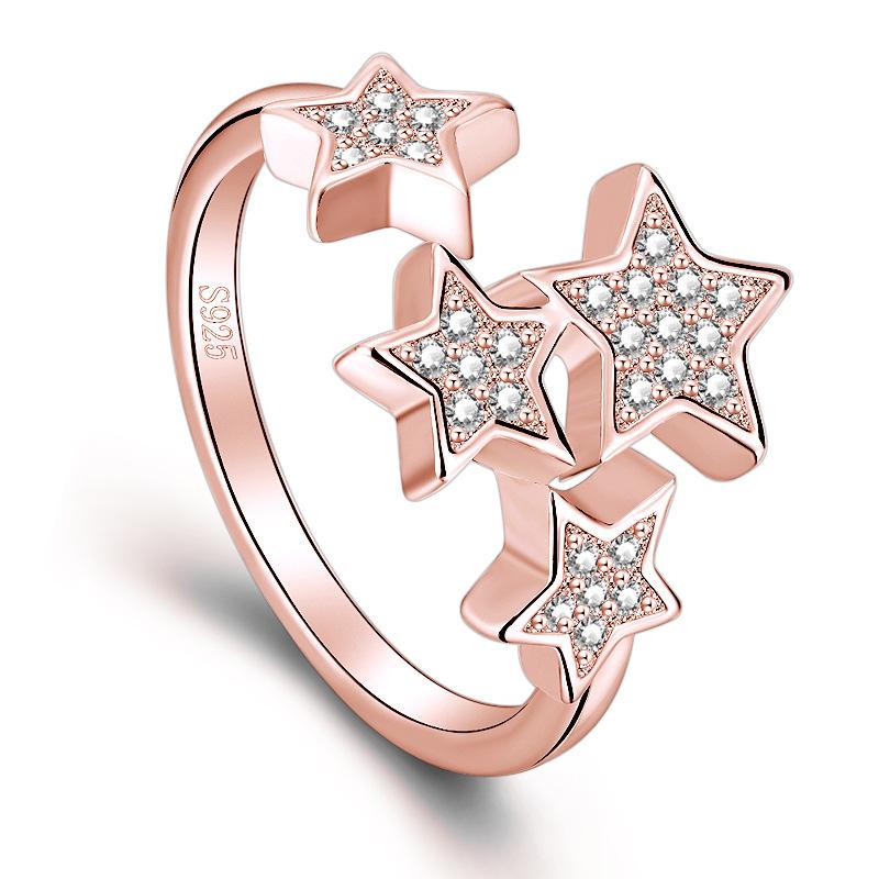 Lindon Classic Copper Alloy Zircon Ring Ladies Jewelry Wedding Promise Party Gift