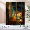 1pc Picture With Numbers Window Sill Cat Unique Diy Gift For Home Decor  Handmade Home Furnishing Decoration 40x50cm/16x20inch Without Frame