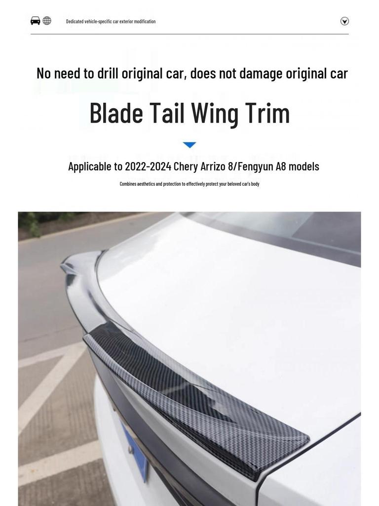 Chery Arrizo 8 Black Warrior No-Drill Rear Spoiler Kit