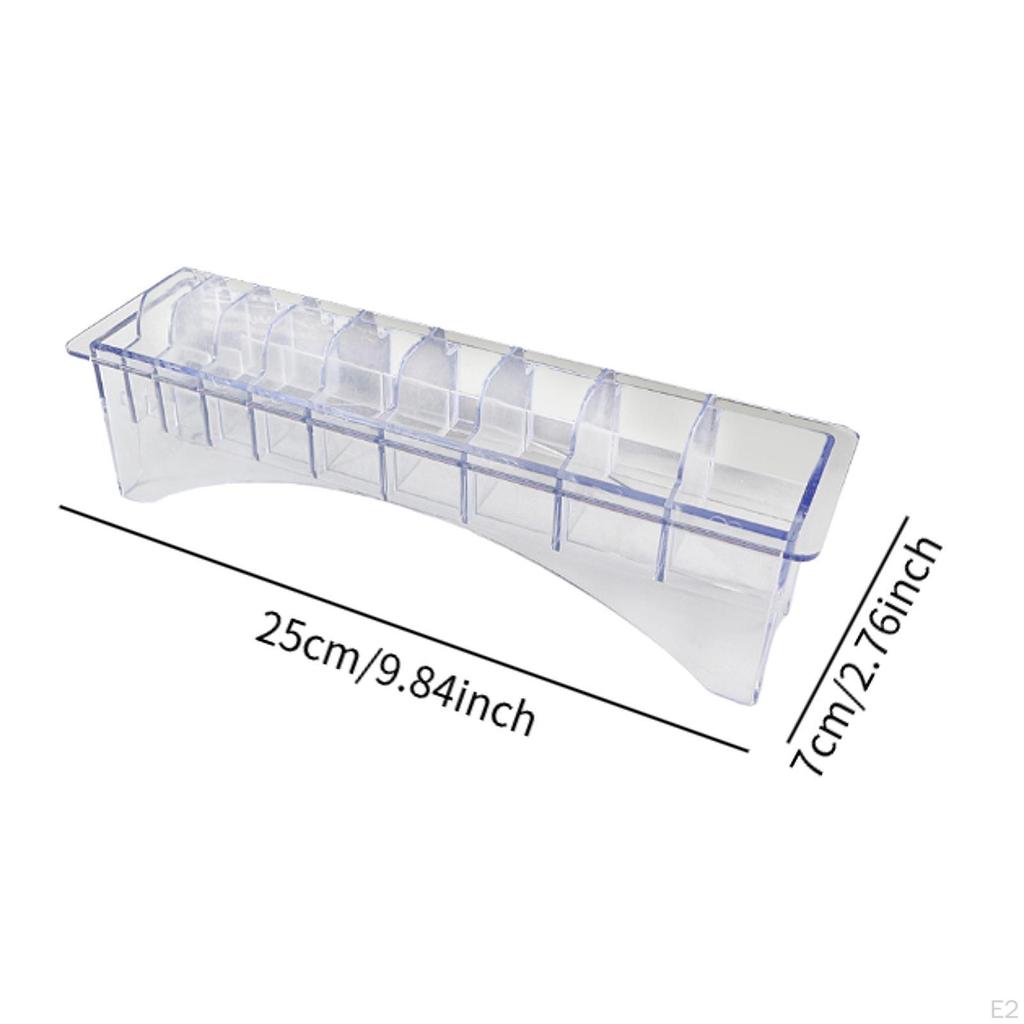 Aufbewahrungsbox für Führungskämme, Halter für Aufsätze für Haarschneidemaschinen, Zubehör, vielseitiger Behälter mit 10 Fächern, Limit