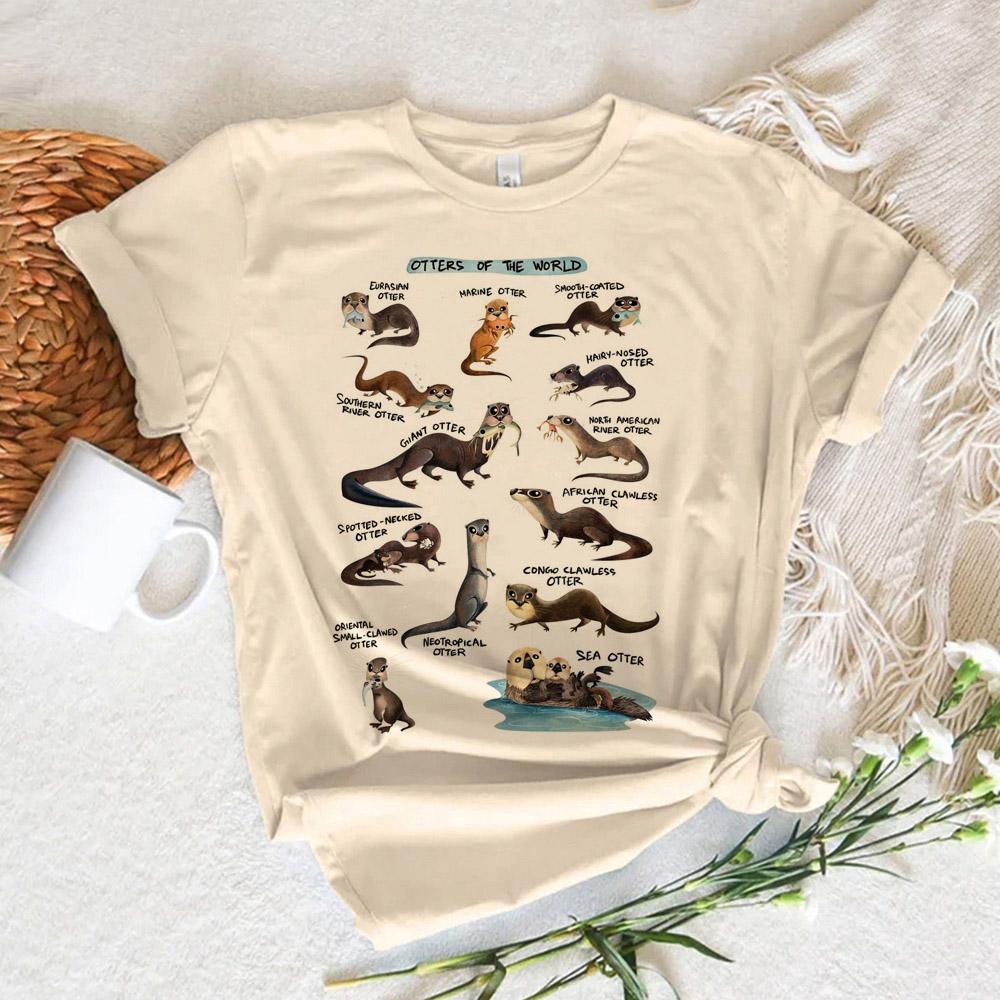 Otters t-shirt Dames grafisch Unisex zomer t-shirts feUnisex y2k kleding