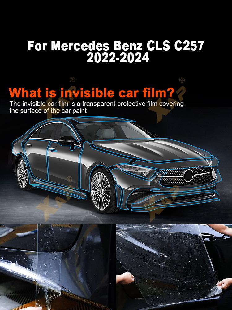 Mercedes-Benz CLS C257 Invisible Paint Protection Film - Scratch-Resistant & Gloss Enhancing