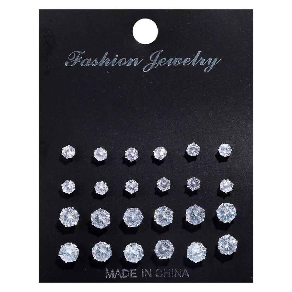 Cross-Border Pearl & Gold Hoop Earrings: Creative French Retro 6-Piece Set for Women
