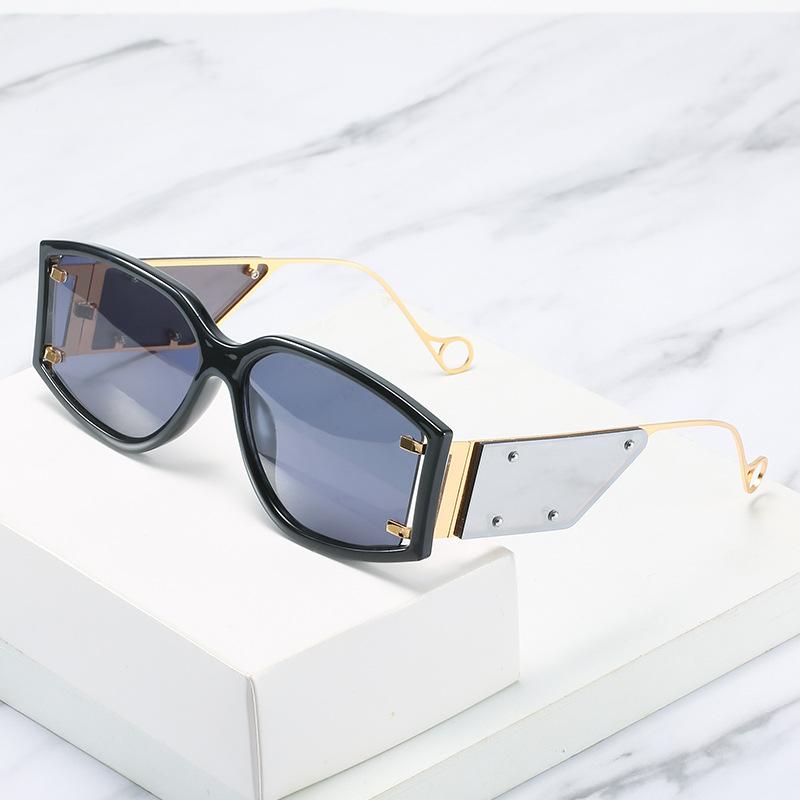 Sunglasses, Trendy Personalized Wooden Nails, Side Lens Glasses, The Same Large-Frame Sunglasses.