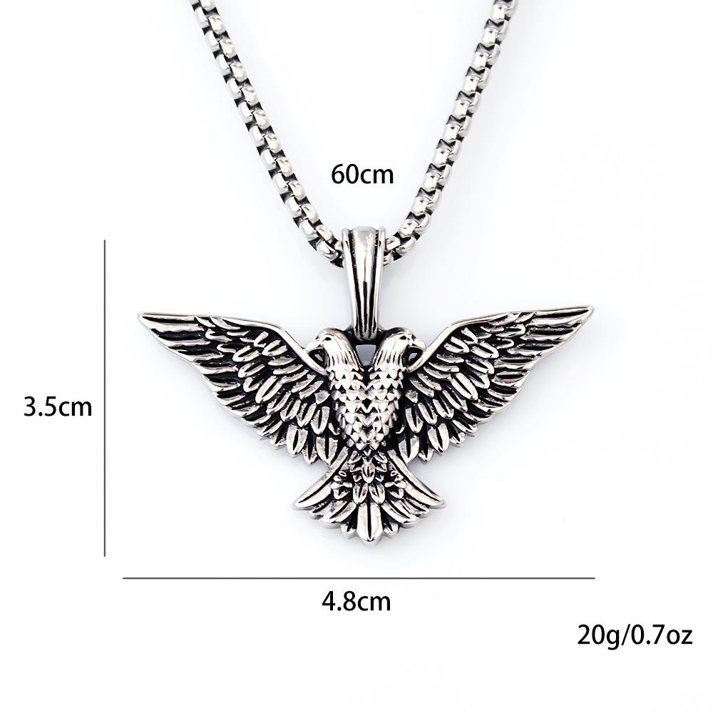 

Necklace Retro Gothic Mystic Angel Wings Men s and Women s Wings Pendant 50CM(Necklace Size) срібний