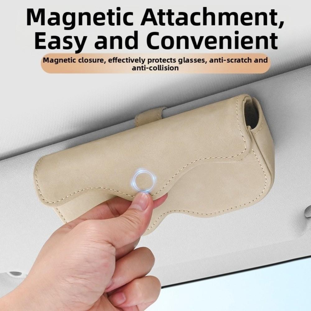 Anti-Scratch Car Eyeglasses Case Scratch Resistant Eyeglasses Holder Driving Accessory