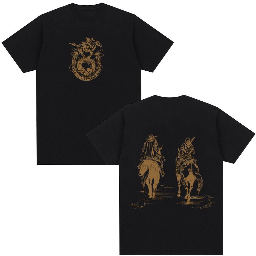 

Anime Jojo Bizarre Adventure STEEL BALL RUN Unisexs TShirts 2026 Summer Unisexs Womens Fashion Pure Cotton Y2K Oversized Tshirt S