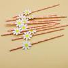 Creative Pink Daisy Party Straws with Decorative Card