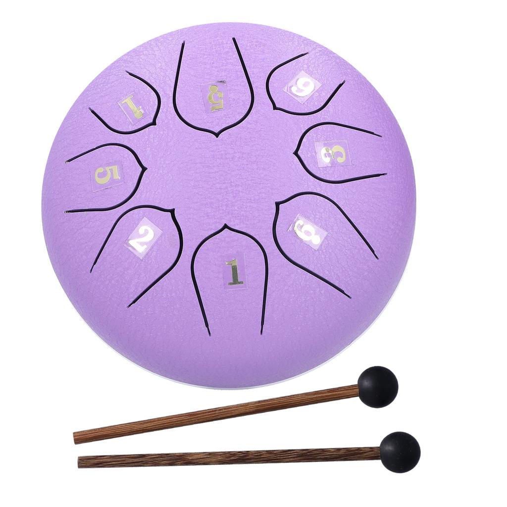 6 Zoll 8 Töne Zungentrommel mit Schlägeln Musikbuch Musikalisches Schlaginstrument für Meditation