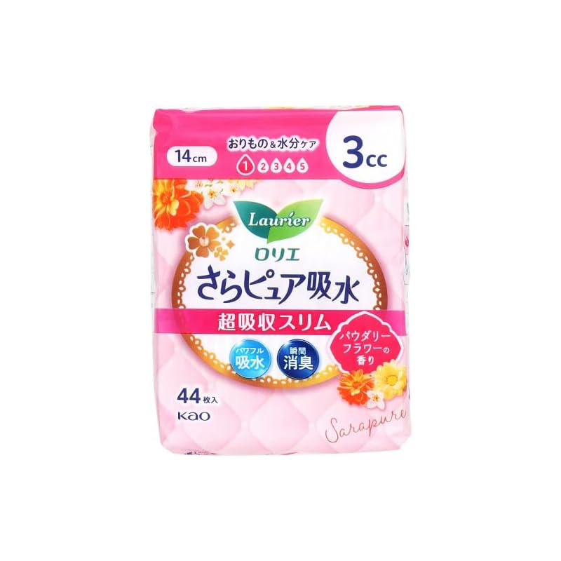 

Kao Laurier Sara Pure Water Absorption Super Absorption Slim 3cc flower 44 pieces
