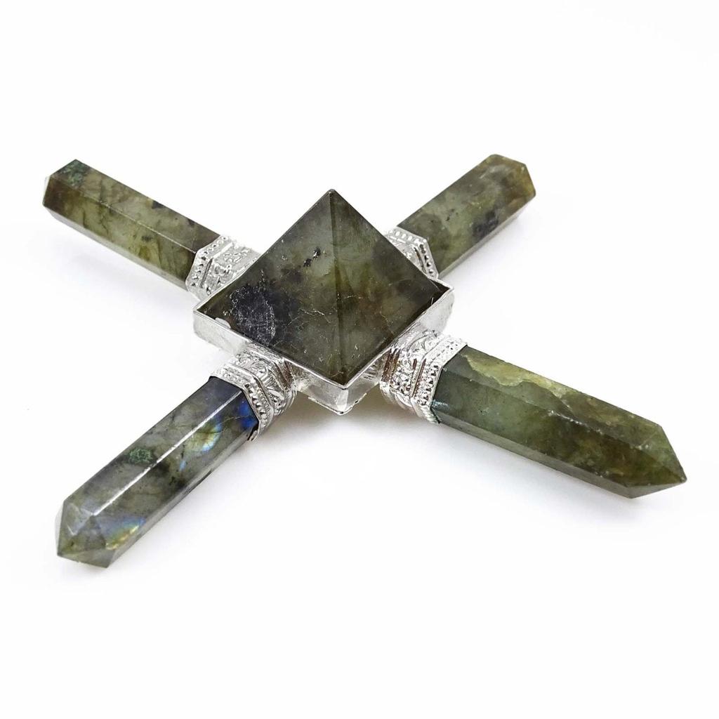 Harmonize Labradorite Pyramid Feng Shui Energy Generator Spiritual Reiki Healing