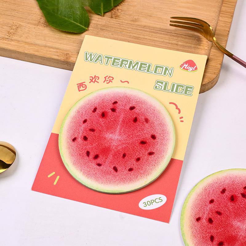 Cute Melon and Fruit Post-it Notes for Students, High-value Fruit Sticky Notes Can Be Torn, Leave a Message, Note Sheet N Times Sticker