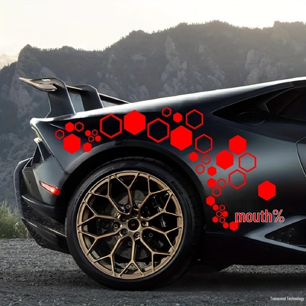 Reflexní nálepka na auto ve tvaru včelí plástve - Kryt škrábanců a dekorace karoserie Pinstripe nálepka