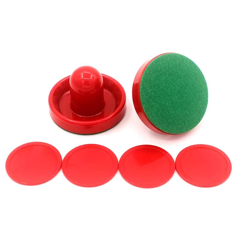 

8 шт./набор Стандартные пластиковые 60 мм нападающие Толкатели и шайбы для аэрохоккея Замена для игровых столов Вратари Аксессуары красный