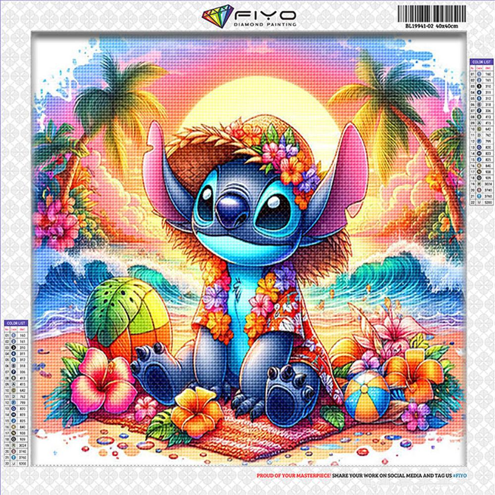 Disney Diamantmalerei Lilo & Stitch Diamantstickerei Strasssteine auf Bild Mosaikkunst Kreuzstich-Sets Heimdekoration