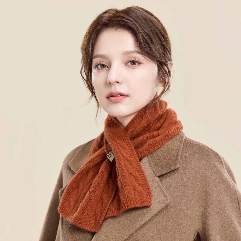 JIUMU Women's Autumn Winter Thickened Knit Scarf