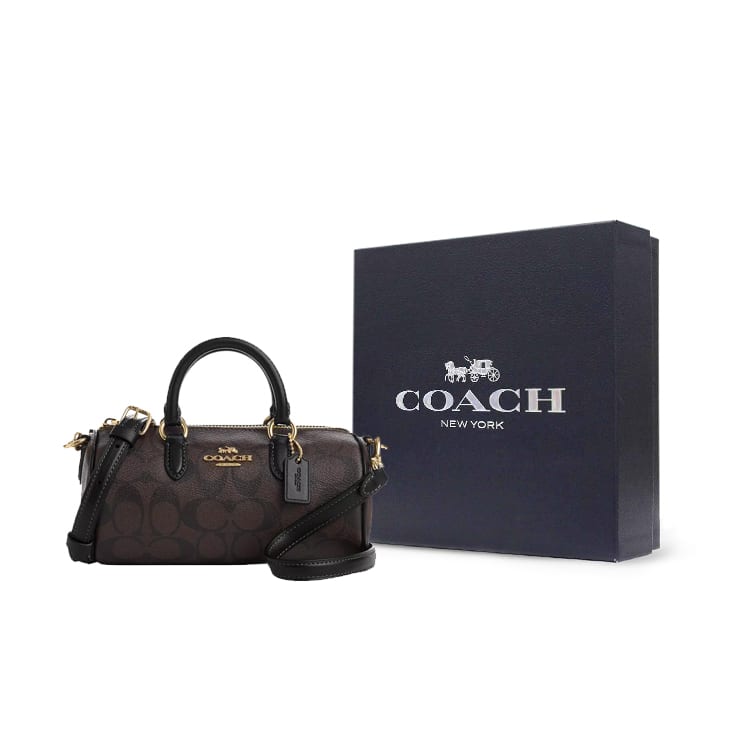 COACH Lacey Coated Canvas Boston Bag