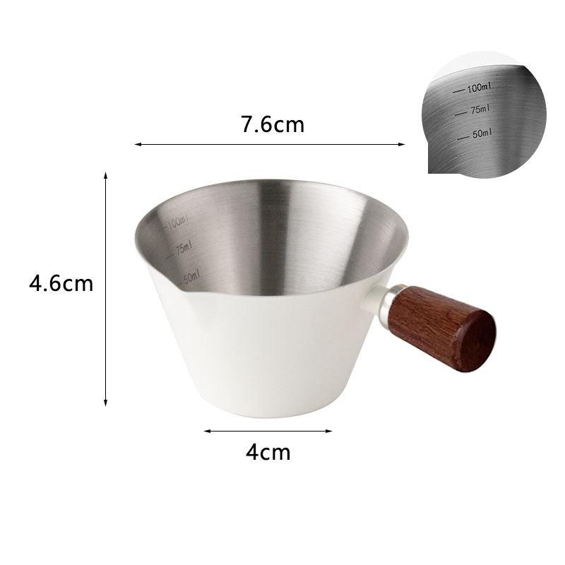 Espresso Measuring Cup, Small Espresso Shot Cups With Handle, Mini Coffee Bar Accessorie With V-shaped Spout