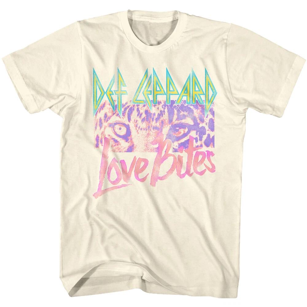 Def Leppard Leopard Eyes Love Bites Men s T Shirt Rock Band Merch S
