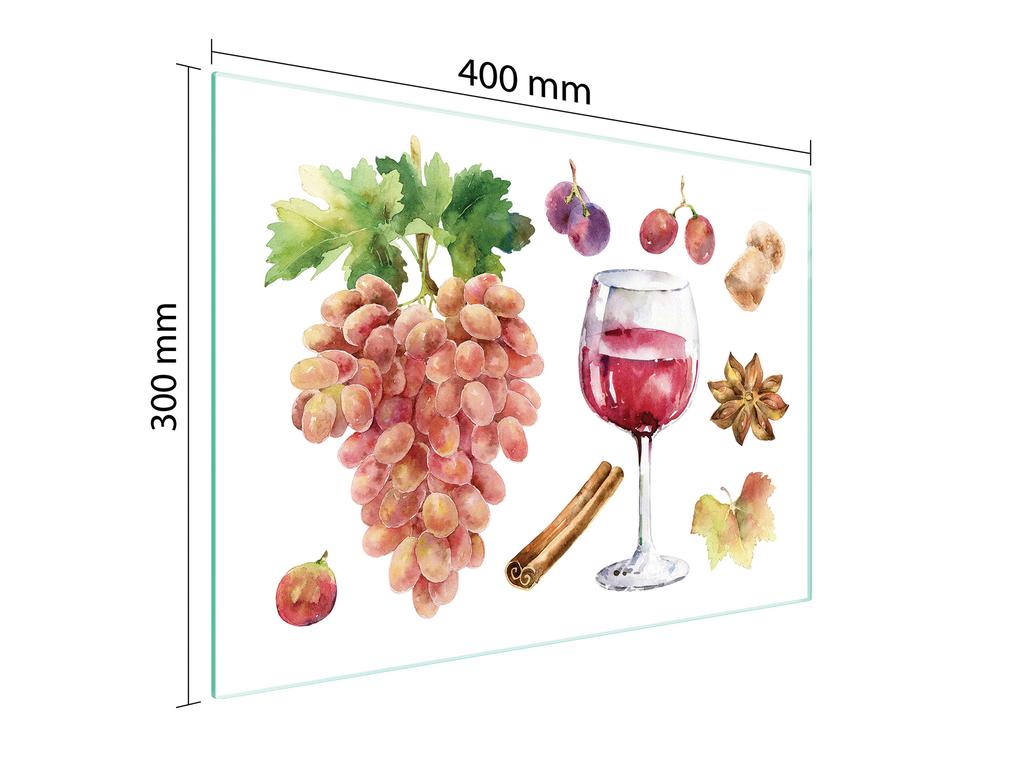 SZKLANA DESKA DO KROJENIA 40x30 WINO