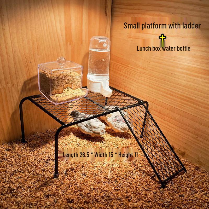 Rooster Ornament Shelf & Chicken Coop Feeder Platform