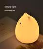 Rechargeable Cat-Shaped Silicone Night Light with Remote for Breastfeeding - Colorful, Tap-Control Atmosphere Lamp