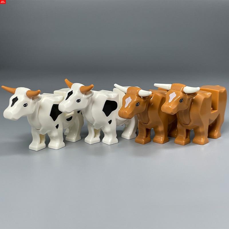 Non-Toxic Moc Bricks Animal Zoo Tiger Leopard Elephant Wolf Shark Polar Bear Whale Building Blocks Kids Toys Farm Figures Assemble
