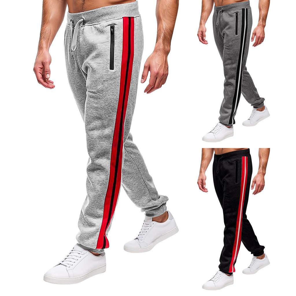 Men's Sports Pants And Casual Pants With Zippered Pockets