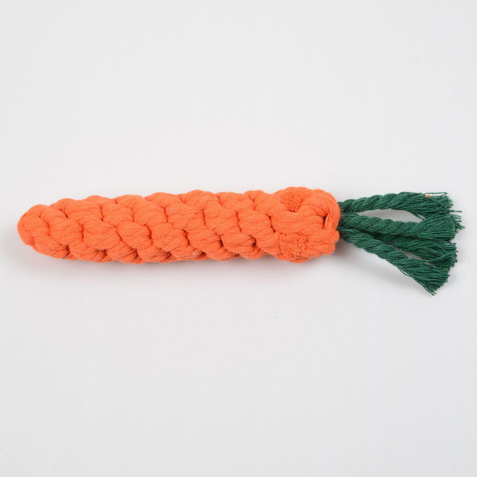 

1 шт. Pet Knot Toy для собак і кішок Морквяні іграшки для собак Жувальні іграшки для собак Бавовняна мотузка Іграшки для кімнатних собак Іграшки для котів Аксесуари для собак помаранчевий
