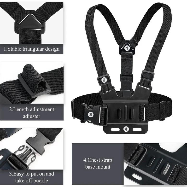 Mobile Phone Chest Strap Mounting Holder First-angle Video Bracket Fixed Clip Live Broadcast Accessories Support Drop Shipping