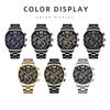 Trendy Fashion Herren Kalender Uhr Edelstahl Uhr Student Uhr Casual Quarz Uhr Männer