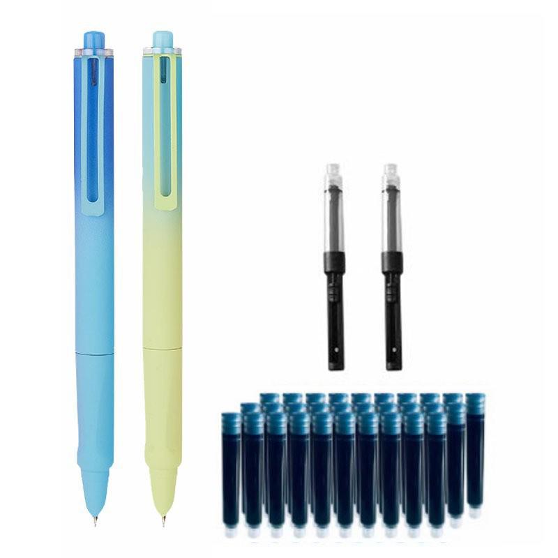 Ergonomic Student Pen with 0.38mm Tip & Replaceable Ink: Ideal for Learning, Calligraphy, and Homework