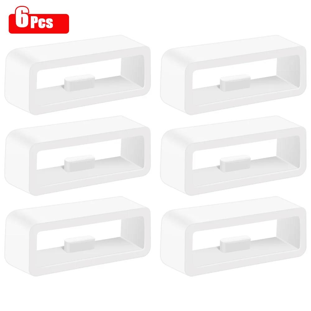 10pcs/5pcs/4pcs Black White Watchband 18mm 20mm 22mm 26mm Strap Loop Ring Silicone Rubber Watch Bands Accessories Holder Locker 3