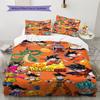 Roupa de Cama com Padrão Son Goku, Conjunto de Colcha Capa de Colcha Fronha Presente de Aniversário para Casa (1 capa de edredom + 2 fronhas, sem enchimento.)