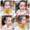 Spring Autumn Kids Neckerchief Solid Color Children Knit Wool O Ring Neck Collar Boy Girl Outdoor Protect Winter Warm Baby Scarf