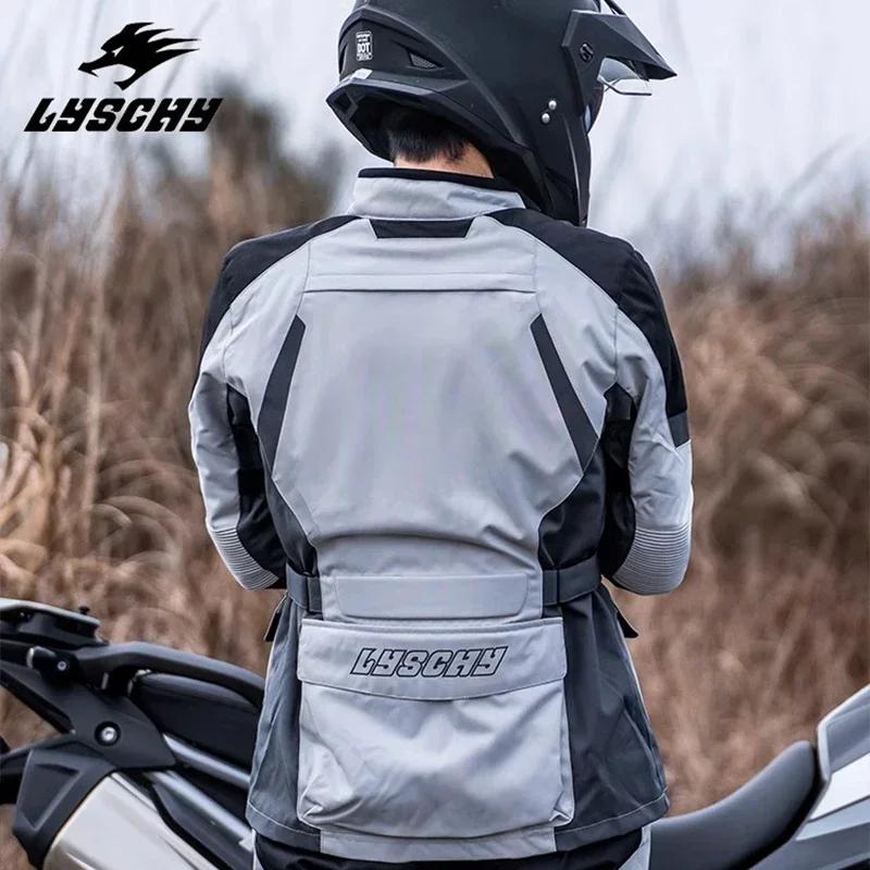 LYSCHY Motocross Jacket Autumn Winter Waterproof Warm Inner Liner Motorcycle Riding Clothing Anti-fall Off-road Jacket Rallysuit