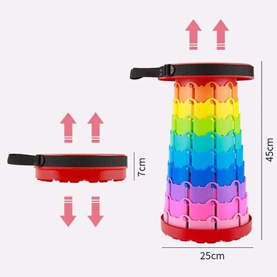 Portable Telescopic Folding Chair Portable Foldable Folding Stool for Outdoor Fishing Camping or Traveling Sturdy Telescopic