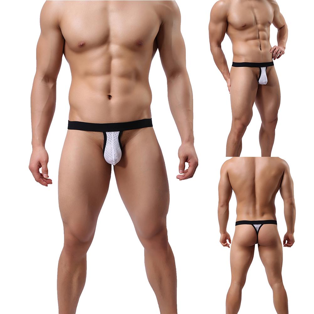 Western Cool Style Men Convex Breathable Low Rise Sexy Mesh U Underwear Jock Straps Briefs Thong