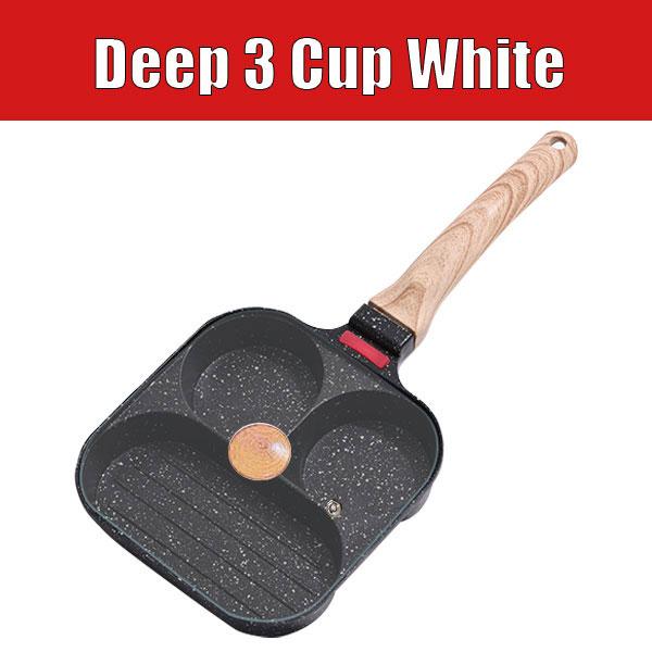 3/4 Cups Egg Frying Pan with Lid Nonstick Omelet Pancake Pan Fried Egg Pans Breakfast Grill Skillet Hamburger Steak Cooker Pan