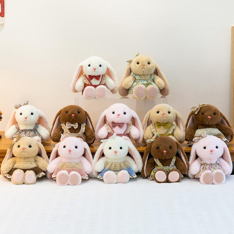 Cartoon Bunny Plush Doll With Polyester Filling For Childrens Bedroom Decor And Gift