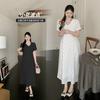 Large Size Summer Small Flower Polka Dot V-neck Dress 2026 New Belt Belly Cover Dress 264960