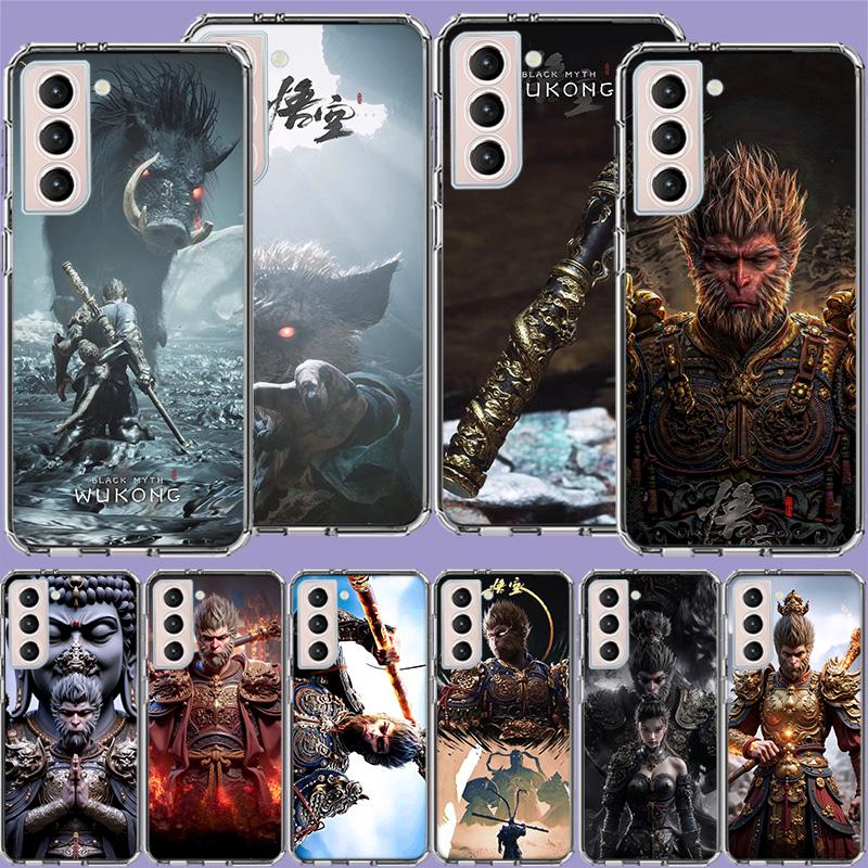 Black Myth Wu Kong Clear Phone Cases for Samsung S26 Ultra Galaxy S25 Edge S24 S23 FE S21 Plus S20 S22 S10 Cover Patterned Compa
