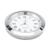 1-1/2 palca (37 mm) Kremenný strojček Okrúhla Mini Vložka do hodín pre otvor s priemerom 35 mm so strieborným rámčekom, Miniatúrna remeselná náhrada hodín